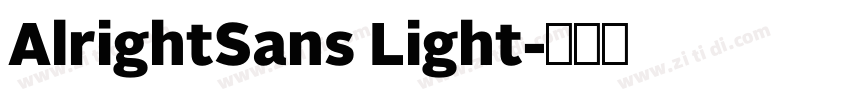 AlrightSans Light字体转换